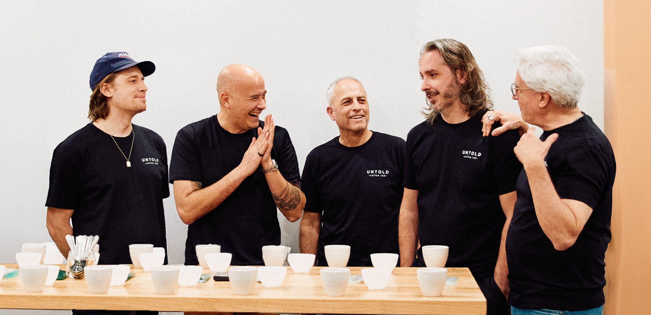 Untold Coffee Lab founders cupping.
